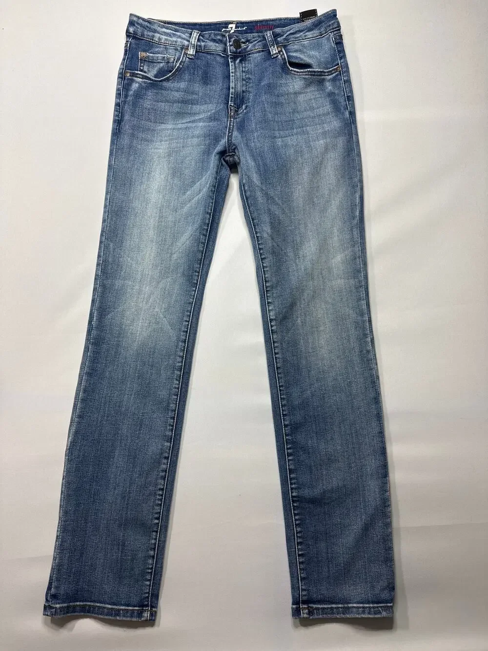 7 For All Mankind Youth Boys Slimmy‎ Straight Blue Jeans - Size 16 (29x30)